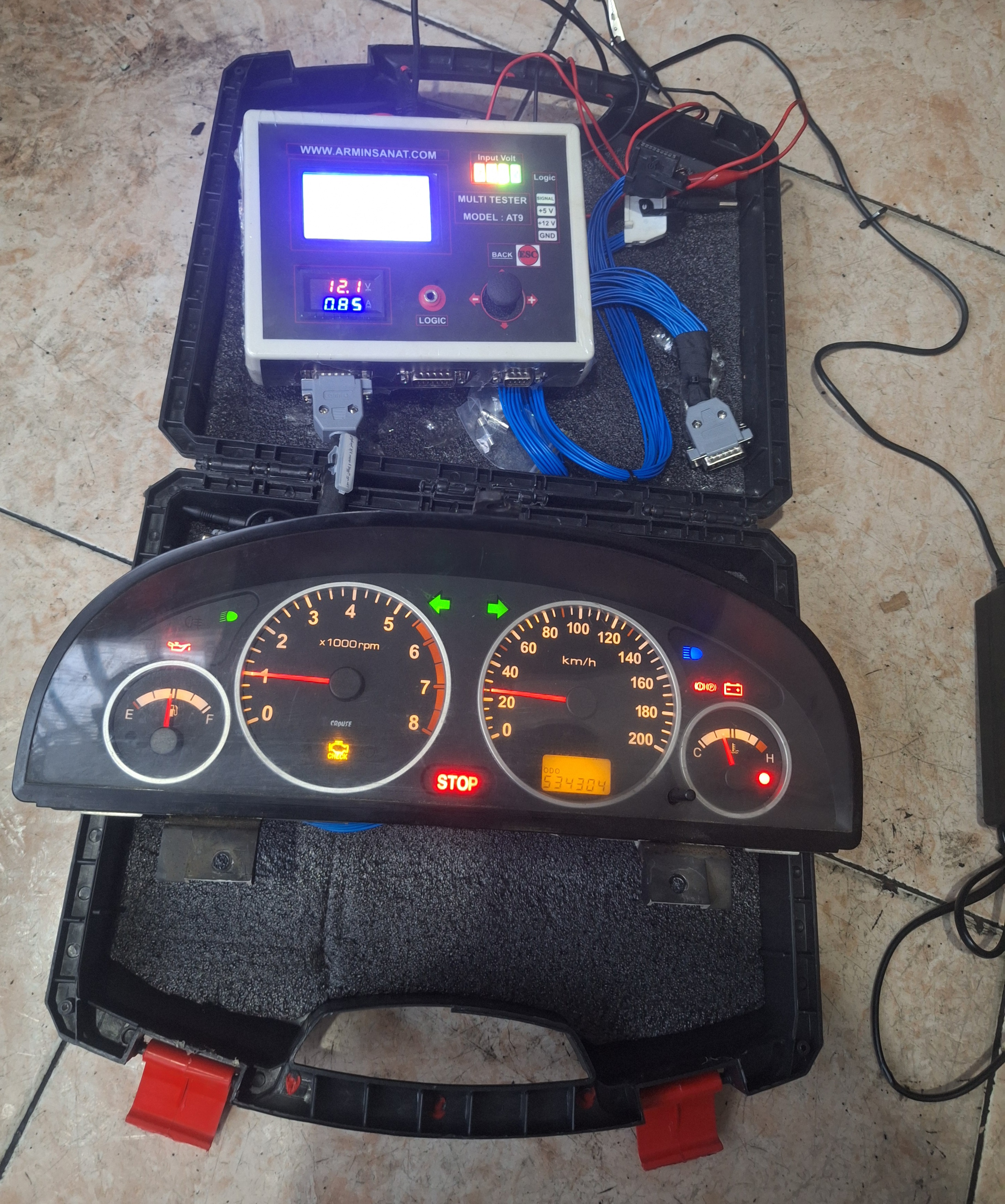 کیلومتر پژو  ۴۰۵ دو فیش مدل کروز اصلی(همراه با فیلم تست آمپر)
