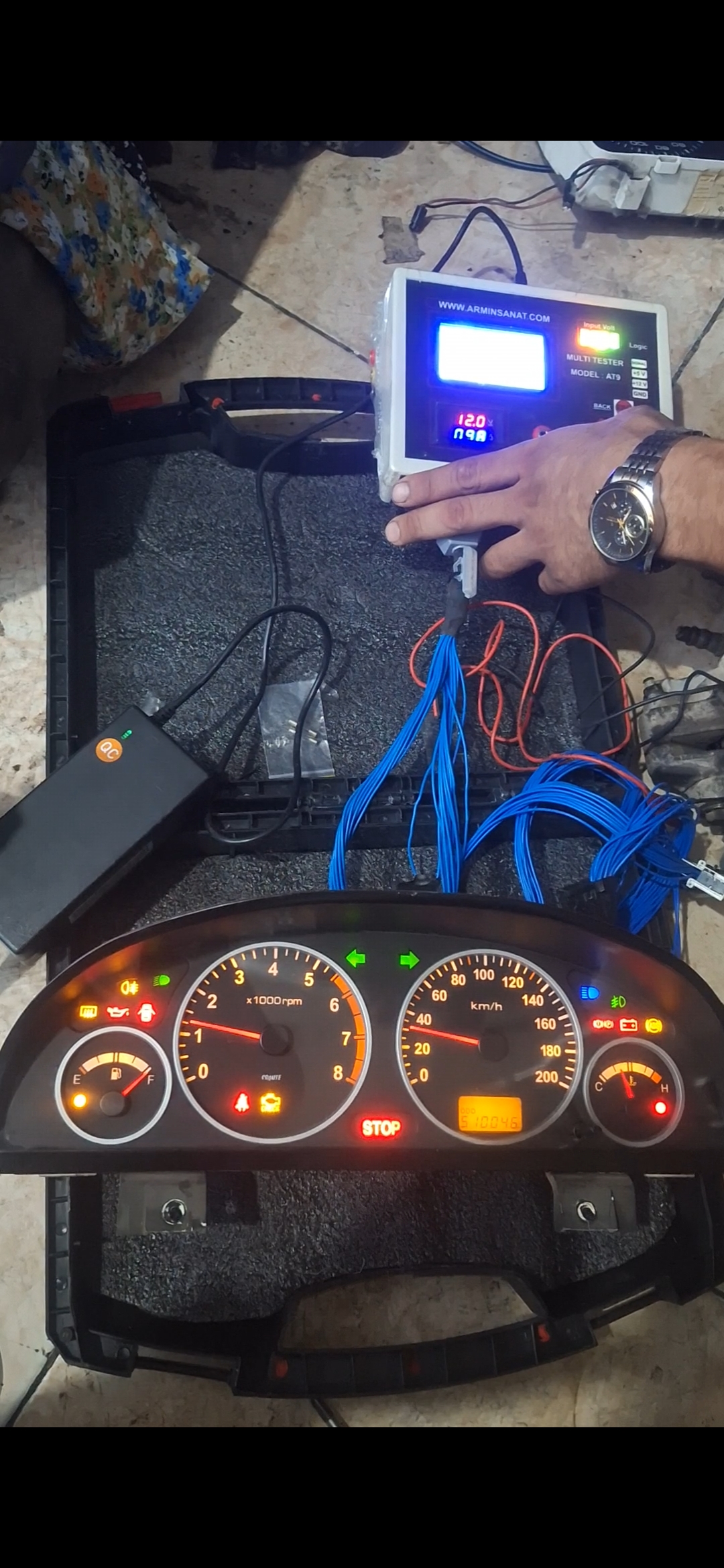 کیلومتر پژو  ۴۰۵ دو فیش مدل کروز اصلی(همراه با فیلم تست آمپر)